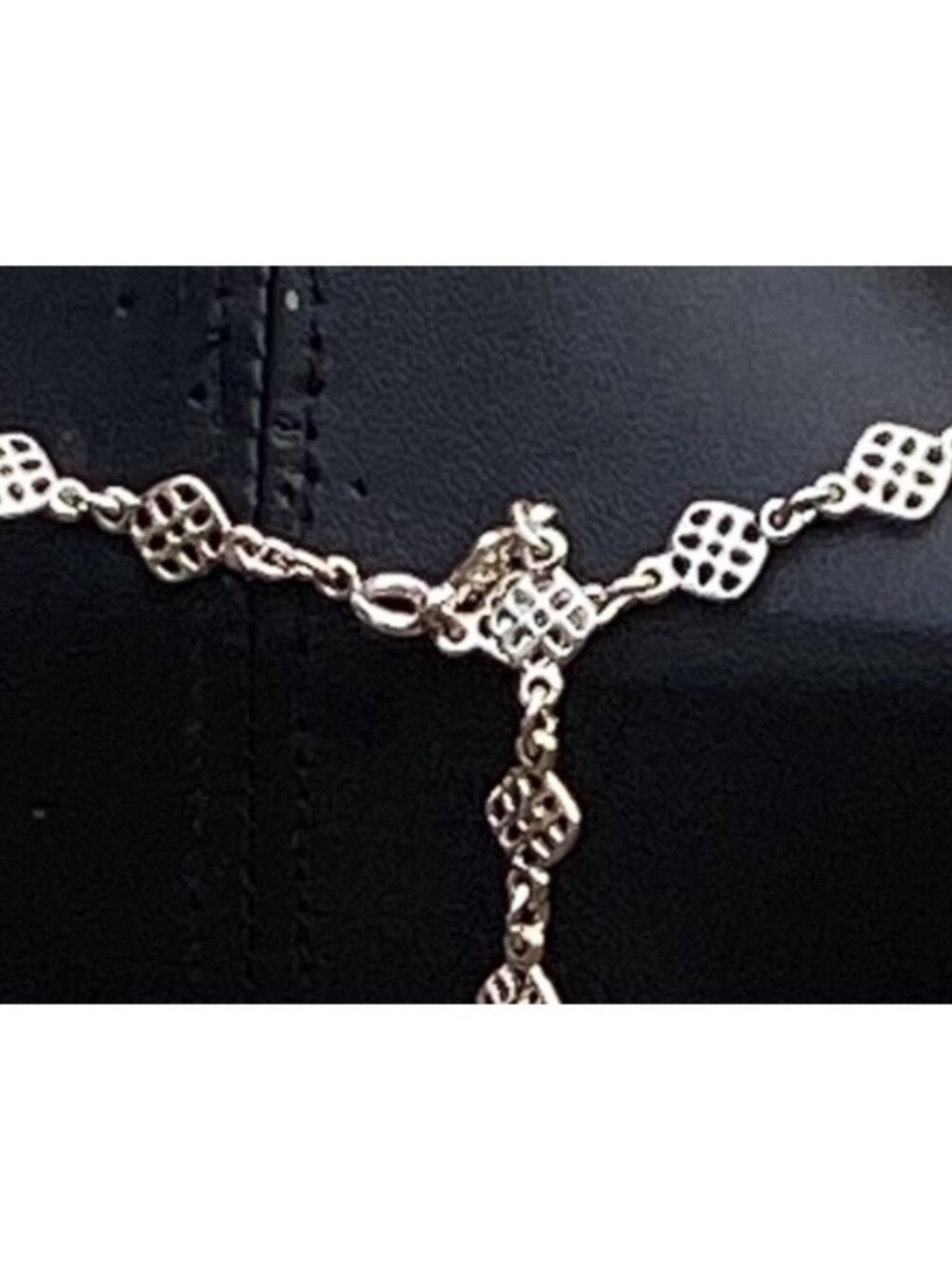 Stella and Dot Long Silver Tone Chain Link Necklace Layering 32" - Picture 5 of 7